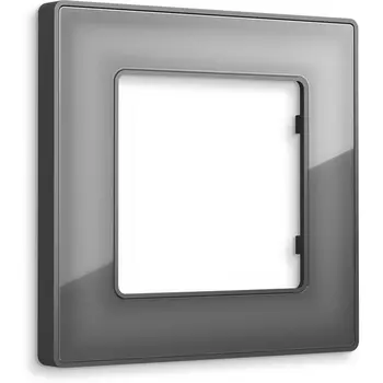 Рамка Ambrella Volt ALFA Arctic (Антрацит серый Стекло органическое) 1-ая AF580651