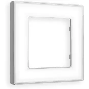 Рамка Ambrella Volt ALFA Arctic (Белый Стекло органическое/Серебро) 1-ая AF580131