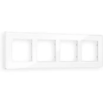 Рамка Ambrella Volt ALFA Arctic (Белый Стекло органическое) 4-ая AF580104