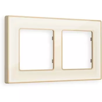 Рамка Ambrella Volt ALFA Arctic (Бежевый Стекло органическое/Шампань) 2-ая AF580342