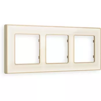 Рамка Ambrella Volt ALFA Arctic (Бежевый Стекло органическое/Шампань) 3-ая AF580343