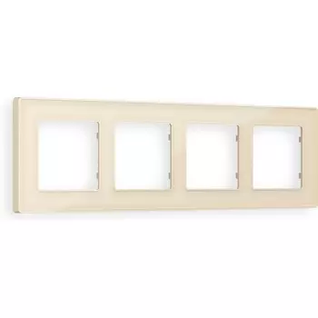 Рамка Ambrella Volt ALFA Arctic (Бежевый Стекло органическое) 4-ая AF580304