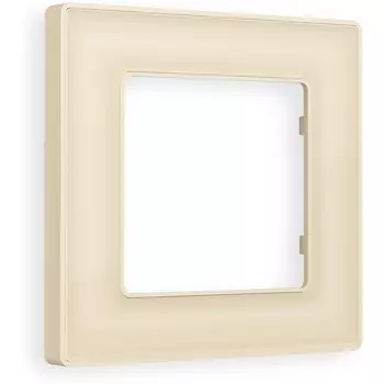 Рамка Ambrella Volt ALFA Arctic (Бежевый Стекло органическое) 1-ая AF580301