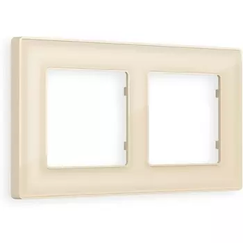 Рамка Ambrella Volt ALFA Arctic (Бежевый Стекло органическое) 2-ая AF580302