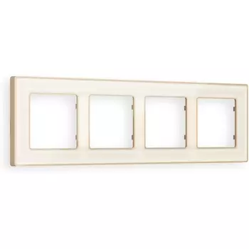 Рамка Ambrella Volt ALFA Arctic (Бежевый Стекло органическое/Шампань) 4-ая AF580344