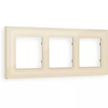 Рамка Ambrella Volt ALFA Arctic (Бежевый Стекло органическое) 3-ая AF580303