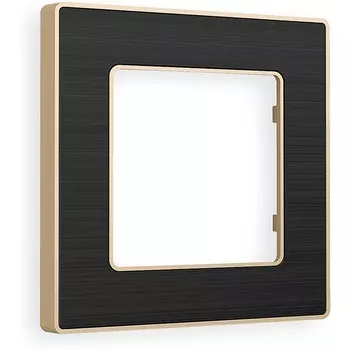 Рамка Ambrella Volt ALFA Arctic (Черный Стекло органическое/Шампань) 1-ая AF580541