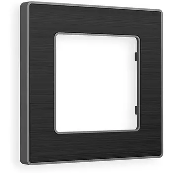 Рамка Ambrella Volt ALFA Arctic (Черный Стекло органическое/Сталь) 1-ая AF580531