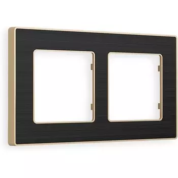 Рамка Ambrella Volt ALFA Arctic (Черный Стекло органическое/Шампань) 2-ая AF580542