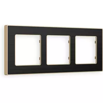 Рамка Ambrella Volt ALFA Arctic (Черный Стекло органическое/Шампань) 3-ая AF580543