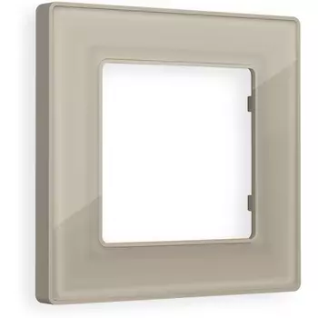 Рамка Ambrella Volt ALFA Arctic (Серо-бежевый Стекло органическое) 1-ая AF580361