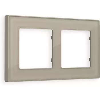 Рамка Ambrella Volt ALFA Arctic (Серо-бежевый Стекло органическое) 2-ая AF580362