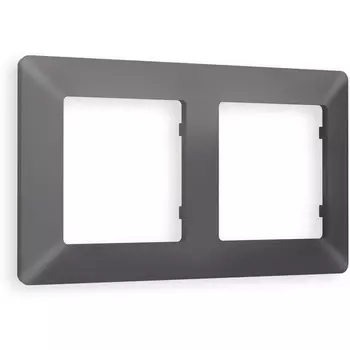 Рамка Ambrella Volt ALFA Line (Антрацит серый) 2-ая AF110652