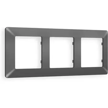 Рамка Ambrella Volt ALFA Line (Антрацит серый) 3-ая AF110653