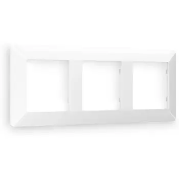 Рамка Ambrella Volt ALFA Line (Белый глянец) 3-ая AF110103