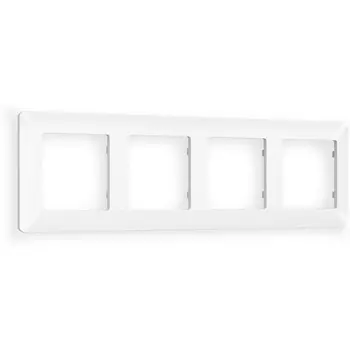 Рамка Ambrella Volt ALFA Line (Белый матовый) 4-ая AF110124