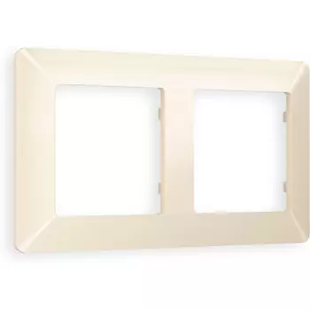 Рамка Ambrella Volt ALFA Line (Бежевый глянец) 2-ая AF110302