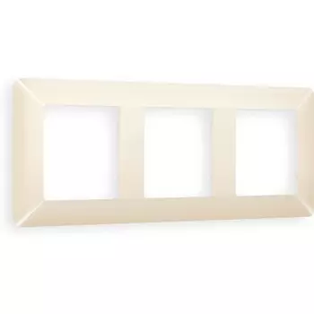 Рамка Ambrella Volt ALFA Line (Бежевый глянец) 3-ая AF110303