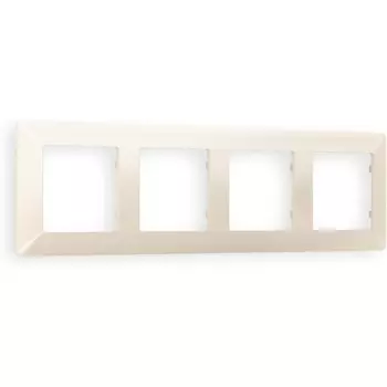 Рамка Ambrella Volt ALFA Line (Бежевый глянец) 4-ая AF110304