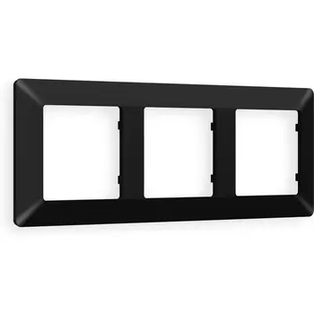 Рамка Ambrella Volt ALFA Line (Черный матовый) 3-ая AF110703