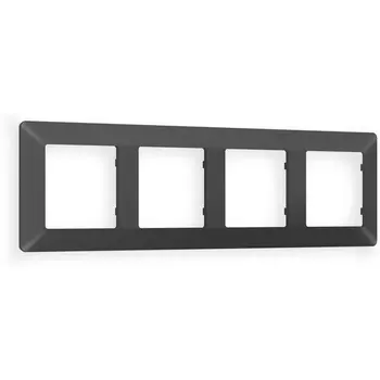 Рамка Ambrella Volt ALFA Line (Графит Мягкое касание) 4-ая AF110804