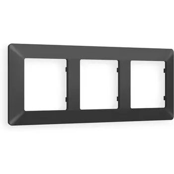 Рамка Ambrella Volt ALFA Line (Графит Мягкое касание) 3-ая AF110803