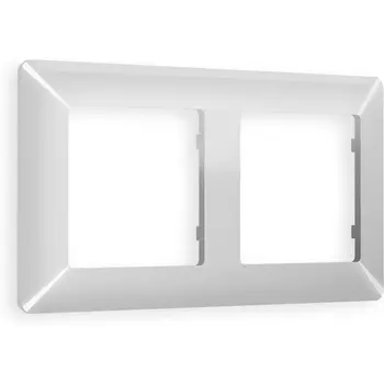 Рамка Ambrella Volt ALFA Line (Серебро глянец) 2-ая AF110402