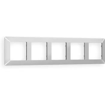 Рамка Ambrella Volt ALFA Line (Серебро глянец) 5-ая AF110405