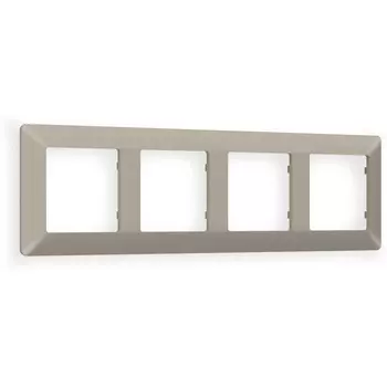 Рамка Ambrella Volt ALFA Line (Серо-бежевый матовый) 4-ая AF110364