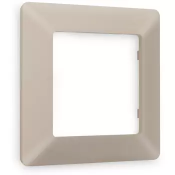 Рамка Ambrella Volt ALFA Line (Серо-бежевый матовый) 1-ая AF110361
