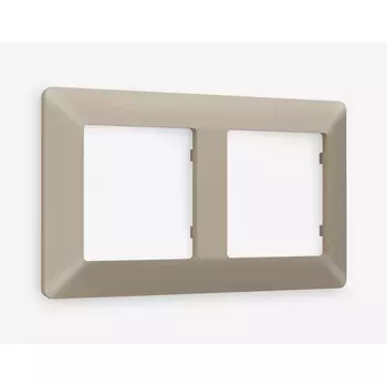 Рамка Ambrella Volt ALFA Line (Серо-бежевый матовый) 2-ая AF110362
