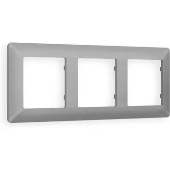 Рамка Ambrella Volt ALFA Line (Сталь матовый) 3-ая AF110503