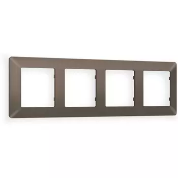 Рамка Ambrella Volt ALFA Line (Темная бронза матовый) 4-ая AF110634