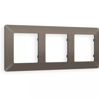 Рамка Ambrella Volt ALFA Line (Темная бронза матовый) 3-ая AF110633