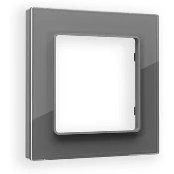 Рамка Ambrella Volt ALFA Platos (Антрацит серый Стекло органическое) 1-ая AF330651