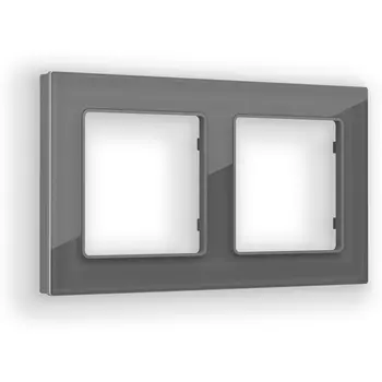 Рамка Ambrella Volt ALFA Platos (Антрацит серый Стекло органическое) 2-ая AF330652