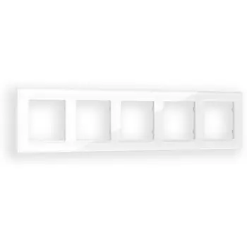 Рамка Ambrella Volt ALFA Platos (Белый Стекло органическое) 5-ая AF330105