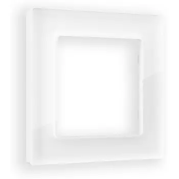 Рамка Ambrella Volt ALFA Platos (Белый Стекло органическое) 1-ая AF330101