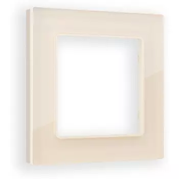 Рамка Ambrella Volt ALFA Platos (Бежевый Стекло органическое) 1-ая AF330301