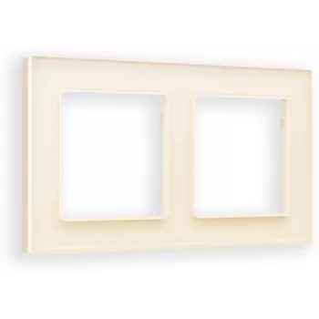 Рамка Ambrella Volt ALFA Platos (Бежевый Стекло закаленное натуральное) 2-ая AF380302