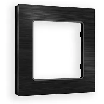 Рамка Ambrella Volt ALFA Platos (Черный Металл шлифованный) 1-ая AF550501