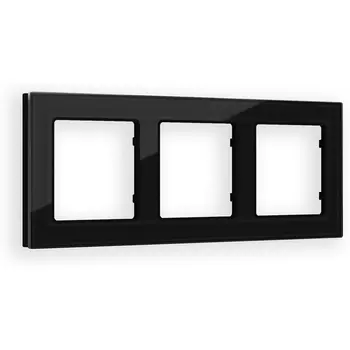 Рамка Ambrella Volt ALFA Platos (Черный Стекло закаленное натуральное) 3-ая AF380803