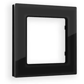 Рамка Ambrella Volt ALFA Platos (Черный Стекло закаленное натуральное) 1-ая AF380801