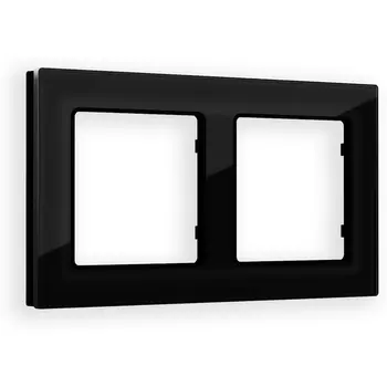 Рамка Ambrella Volt ALFA Platos (Черный Стекло закаленное натуральное) 2-ая AF380802