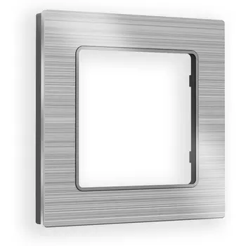 Рамка Ambrella Volt ALFA Platos (Серебро Металл шлифованный) 1-ая AF550101