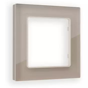 Рамка Ambrella Volt ALFA Platos (Серо-бежевый Стекло закаленное натуральное) 1-ая AF380601