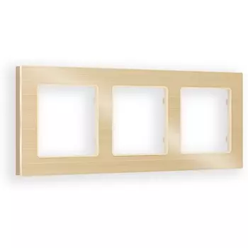 Рамка Ambrella Volt ALFA Platos (Шампань Металл шлифованный) 3-ая AF550303