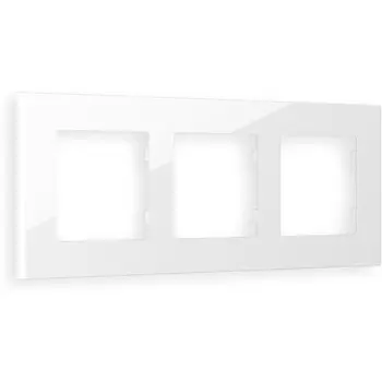 Рамка Ambrella Volt ALFA Qubi (Белый глянец) 3-ая AF250103