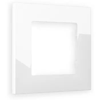 Рамка Ambrella Volt ALFA Qubi (Белый глянец) 1-ая AF250101