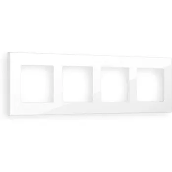 Рамка Ambrella Volt ALFA Qubi (Белый глянец) 4-ая AF250104